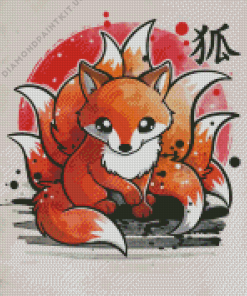 Cute Nine Tailed Fox Diamond Painting