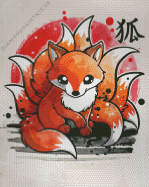 Cute Nine Tailed Fox Diamond Painting