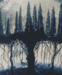 Fantasy Dark Forest Diamond Painting