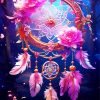 Floral Pink Dream Catcher Diamond Paintings