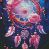 Floral Pink Dream Catcher Diamond Paintings