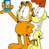 Garfield the Cat and Odie Selfie Diamond Painting