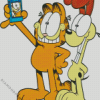 Garfield the Cat and Odie Selfie Diamond Painting