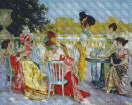 Girls Tea Party Diamond Painting