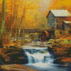 Glade Creek Grist Mill Diamond Paintings