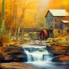 Glade Creek Grist Mill Diamond Paintings