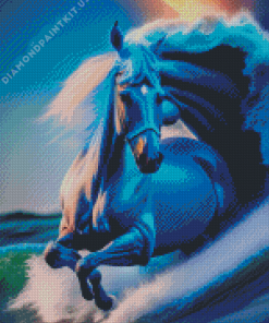 Horse in Waves Diamond Painting