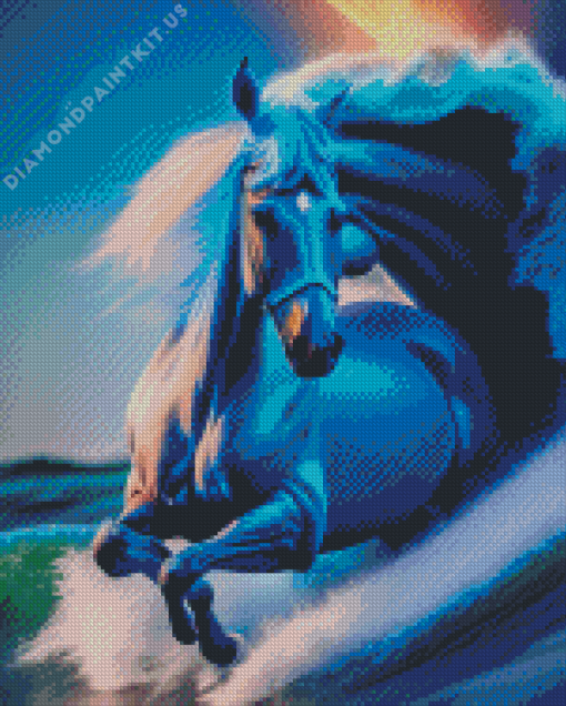 Horse in Waves Diamond Painting