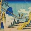 Katsushika Hokusai The Suspension Bridge Diamond Painting