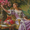 Lady in a Lilac Dress Diamond Painting