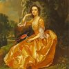 Lady in Gold Dress Diamond Painting
