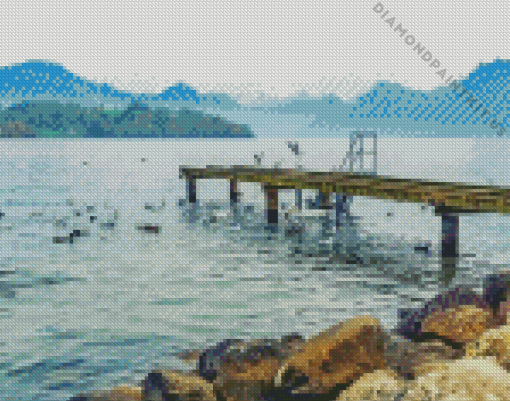 Lake Lucerne Pier Diamond Painting