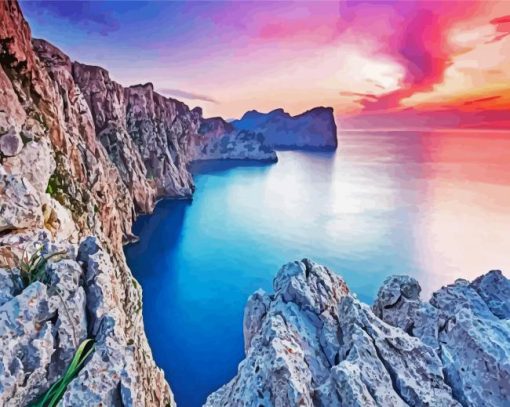 Majorca Island At Sunset Diamond Painting