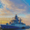 Military Boat In Sea Diamond Painting