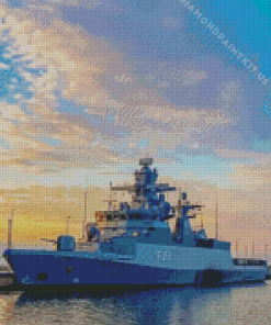 Military Boat In Sea Diamond Painting