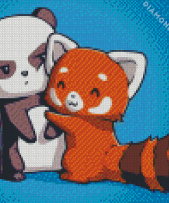 Panda and Fox Diamond Painting