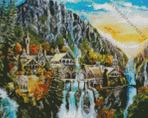 Rivendell Landscape Art Diamond Painting