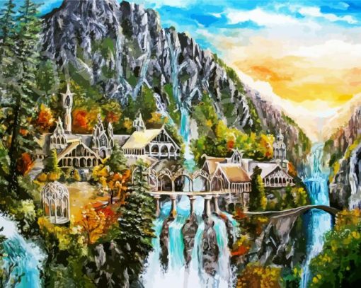 Rivendell Landscape Art Diamond Painting