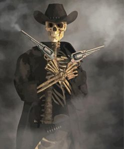 Scary Western Cowboy Skull Diamond Painting