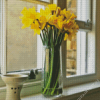 Spring Yellow Flowers Vase Diamond Painting