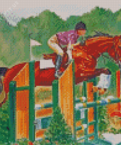 Steeplechase Horse Racing Diamond Painting