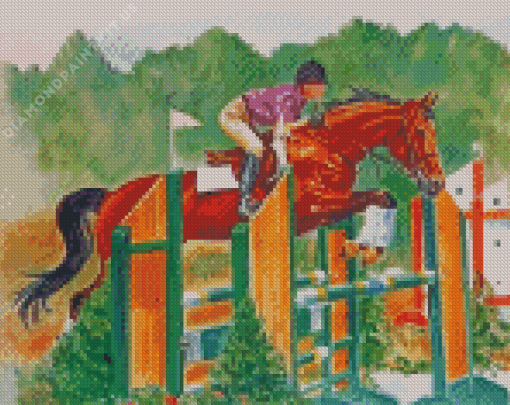 Steeplechase Horse Racing Diamond Painting