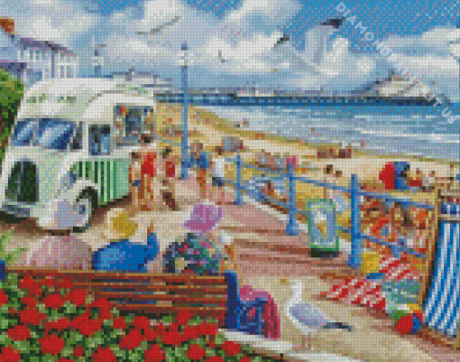 The Beach Town Diamond Painting