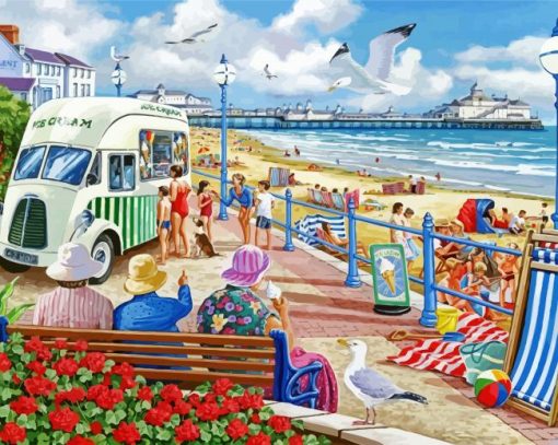 The Beach Town Diamond Painting