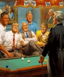 Us Presidents Poker Players Diamond Paintings