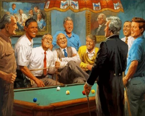 Us Presidents Poker Players Diamond Paintings