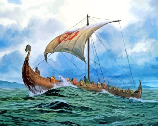 Vikings Longboat Diamond Painting