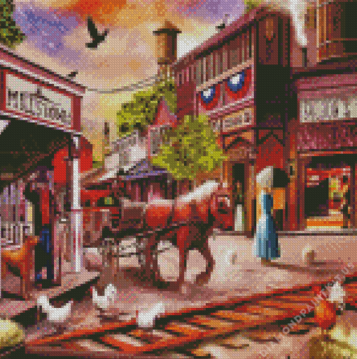Western Town Diamond Painting