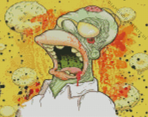 Zombie Homer Simpson Diamond Painting