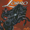 Zorro Illustration Poster Diamond with Numbers