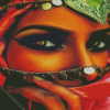 Arab Woman With Veil Diamond Painting