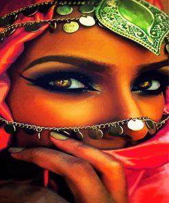 Arab Woman With Veil Diamond Painting