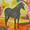 Black Cob Horse Diamond Painting