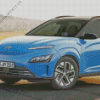 Blue Hyundai Kona Diamond Painting