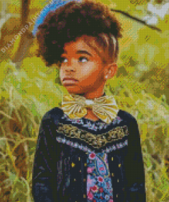 Curly Little Black Girl Diamond Painting