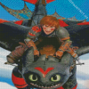 Dragon Toothless and Hiccup Diamond Painting
