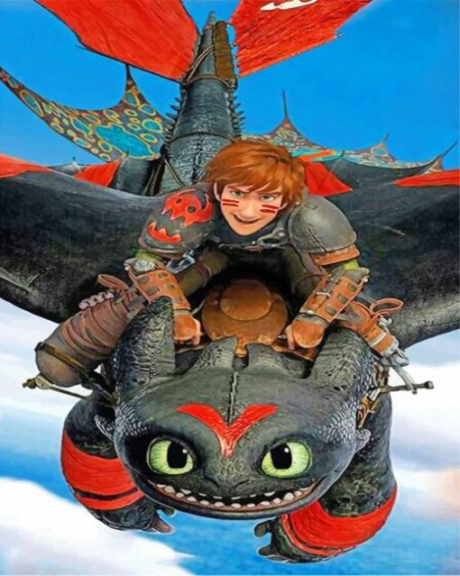 Dragon Toothless and Hiccup Diamond Painting