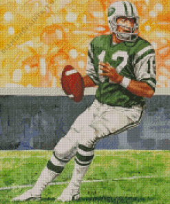 Joe Namath Jets Football Player Diamond Painting