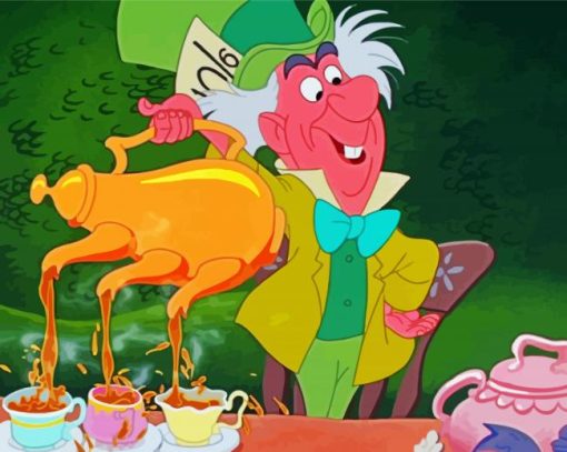 Mad Hatter Tea Party Cartoon Diamond Painting