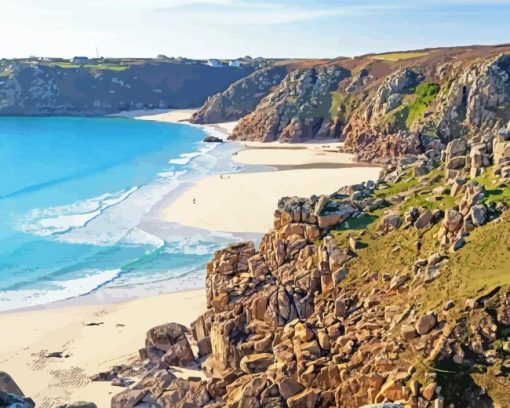 Porthcurno Beach Diamond Paintings