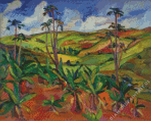 South African Landscape By Irma Stern Diamond Painting