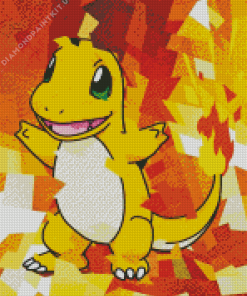 Abstract Charmander Diamond Painting