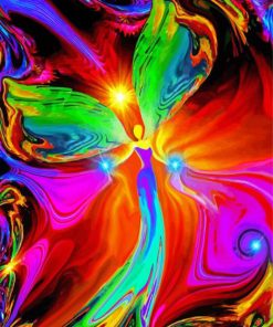 Abstract Colourful Angel Diamond Painting