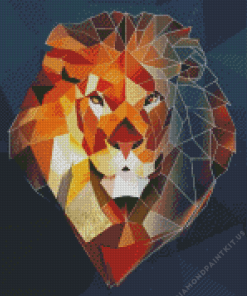 Abstract Lion Head Diamond Painting