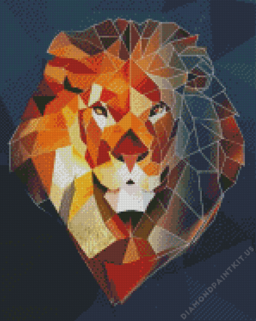 Abstract Lion Head Diamond Painting