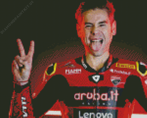 Alvaro Bautista Racer Diamond Painting